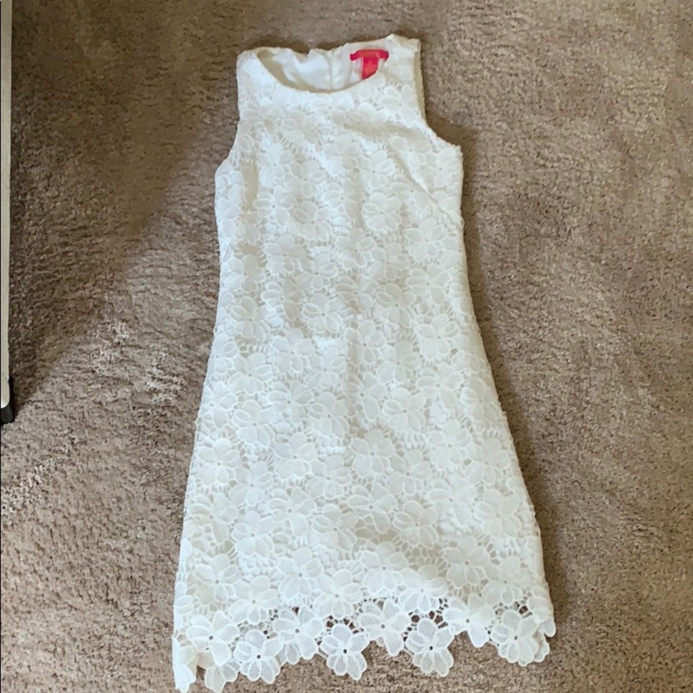 White floral dress